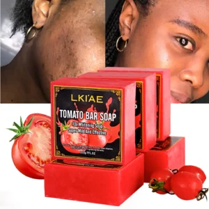 AILKE Natural Tomato Soap Bar, Whitening, Clean and Smooth Skin, Remove Wrinkles, Pigmentation