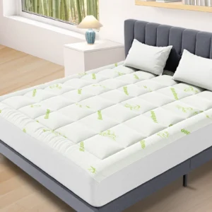 Bamboo Fiber Cooling Mattress Topper, 400g Thick